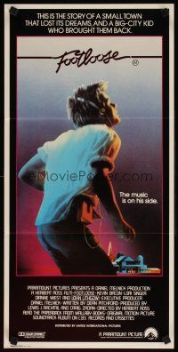 5t697 FOOTLOOSE Aust daybill '84 teenage dancer Kevin Bacon has the music on his side!