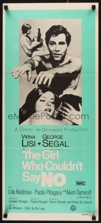 5t720 GIRL WHO COULDN'T SAY NO Aust daybill '69 Virna Lisi is the end in loving, George Segal!