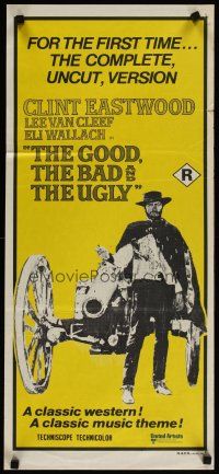 5t728 GOOD, THE BAD & THE UGLY Aust daybill R70s Clint Eastwood, Lee Van Cleef, Sergio Leone!