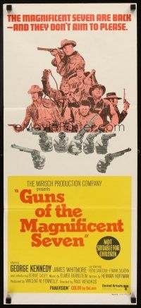 5t746 GUNS OF THE MAGNIFICENT SEVEN Aust daybill '69 George Kennedy, James Whitmore, Reni Santoni