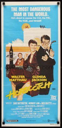 5t765 HOPSCOTCH Aust daybill '80 Glenda Jackson, Walter Matthau is about to expose himself!