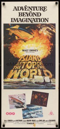 5t785 ISLAND AT THE TOP OF THE WORLD Aust daybill '74 Disney's adventure beyond imagination,cool art