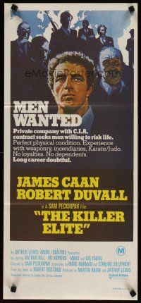 5t799 KILLER ELITE Aust daybill '75 art of James Caan & Robert Duvall, directed by Sam Peckinpah!