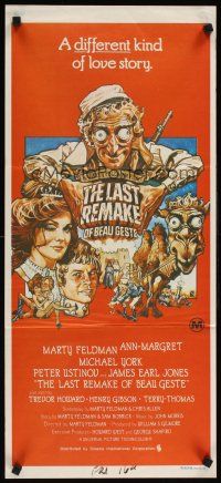 5t807 LAST REMAKE OF BEAU GESTE Aust daybill '77 art of Marty Feldman & Ann-Margret, by Struzan!