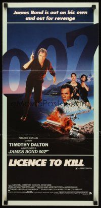 5t813 LICENCE TO KILL Aust daybill '89 Timothy Dalton as James Bond, he's out for revenge!