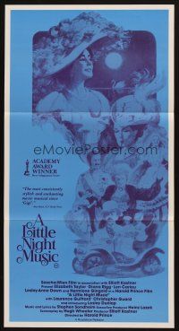 5t817 LITTLE NIGHT MUSIC Aust daybill '78 Elizabeth Taylor, Diana Rigg, cast montage art!