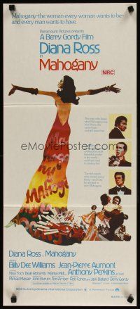 5t827 MAHOGANY Aust daybill '75 art of Diana Ross, Billy Dee Williams, Anthony Perkins & Aumont!