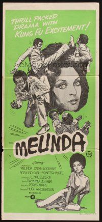 5t840 MELINDA Aust daybill '72 art of sexy Vonetta McGee, YOUR kind of black film!
