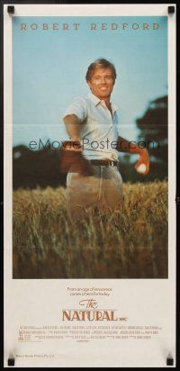 5t858 NATURAL Aust daybill '84 best image of Robert Redford throwing baseball in field!
