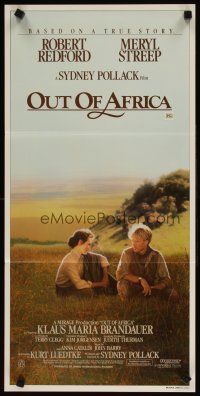 5t874 OUT OF AFRICA Aust daybill '85 Robert Redford & Meryl Streep, directed by Sydney Pollack!