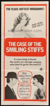 5t919 CASE OF THE FULL MOON MURDERS Aust daybill '75 The Case of the Smiling Stiffs, Harry Reems!