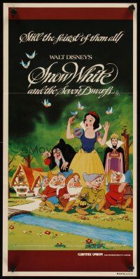 5t929 SNOW WHITE & THE SEVEN DWARFS Aust daybill R83 Walt Disney animated cartoon fantasy classic!