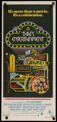 5t964 THAT'S ENTERTAINMENT Aust daybill '74 classic MGM Hollywood scenes, it's a celebration!
