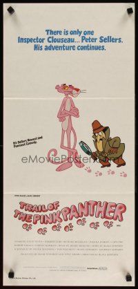 5t974 TRAIL OF THE PINK PANTHER Aust daybill '82 Peter Sellers, Blake Edwards, cool cartoon art!