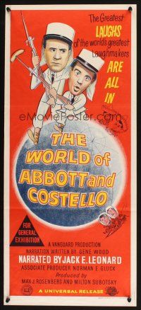5t992 WORLD OF ABBOTT & COSTELLO Aust daybill '65 Bud & Lou are the greatest laughmakers!