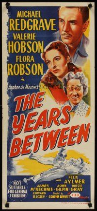5t995 YEARS BETWEEN Aust daybill '47 Michael Redgrave is Hobson's spouse who returns from the dead