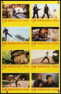 5t558 FOR YOUR EYES ONLY Aust LC poster '81 different images of Roger Moore as James Bond 007!