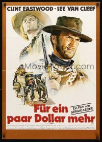 5t351 FOR A FEW DOLLARS MORE German R78 Sergio Leone, Casaro art of Eastwood & Klaus Kinski!