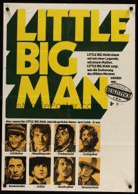 5t406 LITTLE BIG MAN yellow title style German '71 Dustin Hoffman as most neglected hero!