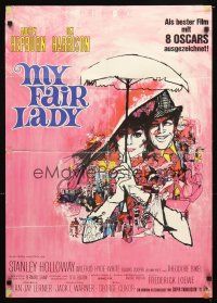 5t431 MY FAIR LADY German R72 classic art of Audrey Hepburn & Rex Harrison by Bob Peak!