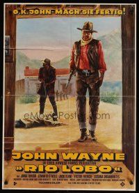 5t454 RIO LOBO German '71 Howard Hawks, Give 'em Hell, John Wayne, great cowboy image!