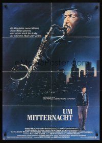 5t457 ROUND MIDNIGHT German '86 Dexter Gordon, saxophone, Steven Chorney art!