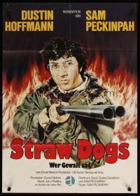 5t481 STRAW DOGS German R81 Sam Peckinpah, Dustin Hoffman with broken glasses & shotgun!