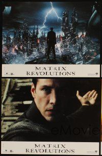 5t091 MATRIX REVOLUTIONS 9 French LCs '03 Keanu Reeves, Fishburne, Carrie-Anne Moss!