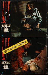 5t151 HORROR RISES FROM THE TOMB 12 German LCs '73 Paul Naschy, Victor Alcazar, sexy horror images!