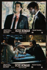 5t028 PULP FICTION 8 Turkish LCs '94 Samuel L. Jackson, Uma Thurman, John Travolta, Bruce Willis