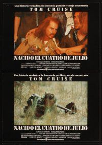 5t035 BORN ON THE FOURTH OF JULY 12 Spanish LCs '89 Oliver Stone, great images of Tom Cruise!