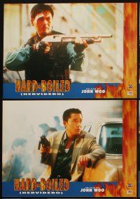 5t052 HARD BOILED 6 Spanish LCs '95 John Woo, great action images of Chow Yun-Fat!