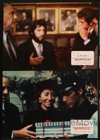 5t056 SERPICO 5 Spanish LCs '74 cool images of Al Pacino, Sidney Lumet crime classic!