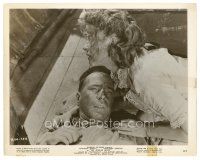 5x034 AFRICAN QUEEN 8x10 still '52 c/u of Katharine Hepburn holding wounded Humphrey Bogart!