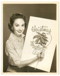 5x053 ANN BLYTH deluxe 8x10 still '50s great portrait with the Christmas card she just painted!