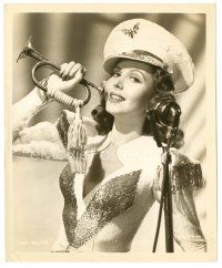 5x054 ANN MILLER 8x10 still '40s close up in sexiest band uniform with trumpet at microphone!