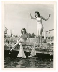 5x055 ANN RUTHERFORD/VIRGINIA GREY 8x10 still '38 playing with model boats at dock by Carpenter!