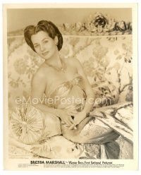 5x120 BRENDA MARSHALL 8x10 still '40s seated portrait with great hair, dress & jewelry!