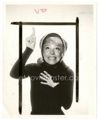 5x143 CAROL CHANNING TV 8x10 still '60 wacky portrait showing her teeth & pointing up by Seawell!