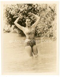 5x160 CLAIRE BLOOM 7.75x10 still '50s portrait of the sexy actress wearing swimsuit in river!