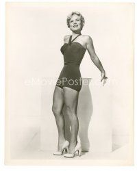 5x192 DENISE DARCEL 8x10 still '50s full-length portrait in sexy swimsuit with high heels!