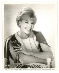 5x220 DORIS DAY 8x10 still '61 beautiful smiling portrait with sweater over her shoulders!