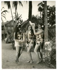 5x222 DOROTHY LAMOUR 7.5x9.5 still '37 as island queen decorated with leis by Hawaiian Mamo Clark!