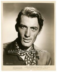 5x231 DUEL IN THE SUN 8x10 still '47 cool close portrait of Gregory Peck with scarred face!