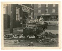 5x289 GARAGE 8x10 still '19 wacky Fatty Arbuckle & Buster Keaton sitting in car that fell apart!