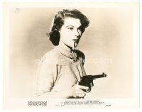 5x330 HANNELORE AXMAN 8x10 still '49 sexy bad girl portrait with cigarette & gun from Red Menace!