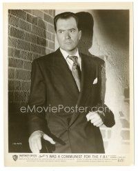 5x363 I WAS A COMMUNIST FOR THE FBI 8x10 still '51 close up of Commie Frank Lovejoy in suit & tie!