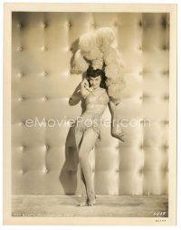 5x443 KARIN BOOTH 8x10 still '40s full-length portrait in sexy showgirl outfit with phone!