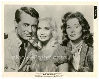 5x467 KISS THEM FOR ME 8x10 still '57 sexy Jayne Mansfield between Cary Grant & Suzy Parker!