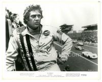 5x484 LE MANS 8x10 still '71 close up of race car driver Steve McQueen standing by the track!